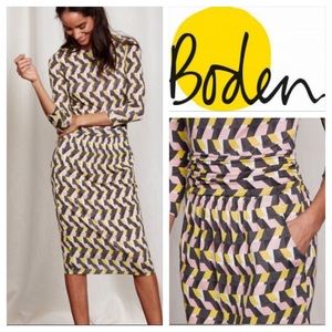 Boden Ruched Waist Dress I 6R
